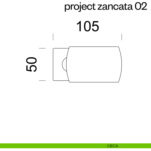 Maniglia per porta Project 02 Zancata dnd Handles cieca