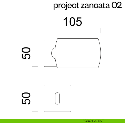 Maniglia per porta Project 02 Zancata dnd Handles foro patent