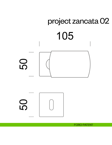 Maniglia per porta Project 02 Zancata dnd Handles foro patent
