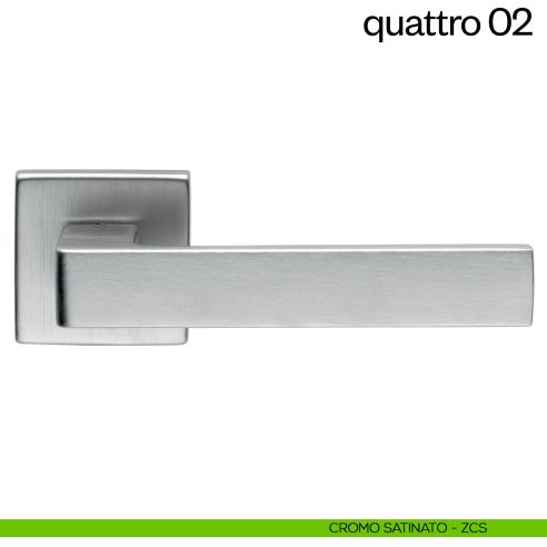 Maniglia per porta Quattro 02 dnd Handles cromo satinato