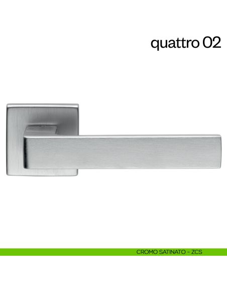 Maniglia per porta Quattro 02 dnd Handles cromo satinato