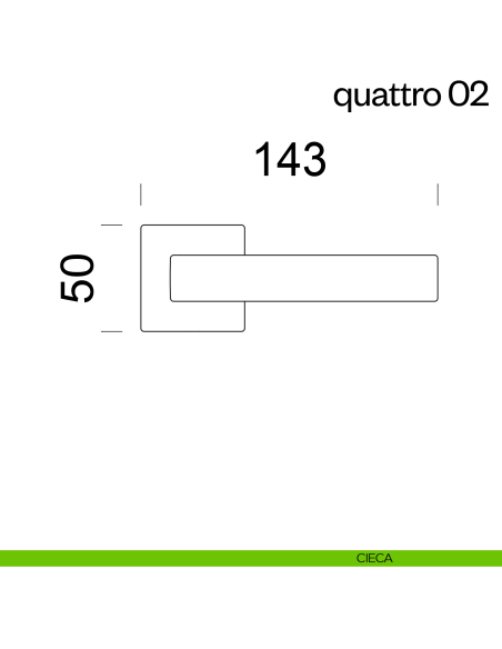 Maniglia per porta Quattro 02 dnd Handles cieca