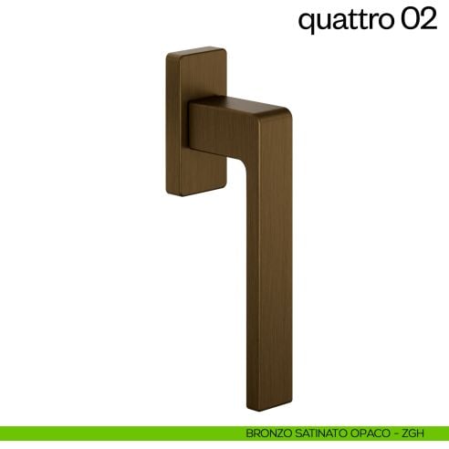 Maniglia per finestra martellina DK quattro 02 dnd bronzo satinato opaco