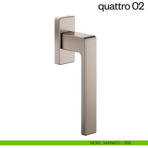 Maniglia per finestra martellina DK quattro 02 dnd nickel satinato