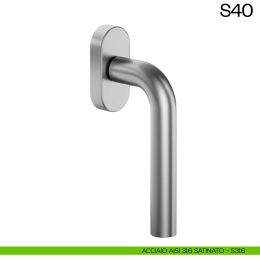 Maniglia per finestra martellina DK in acciaio S40 dnd Handles 2
