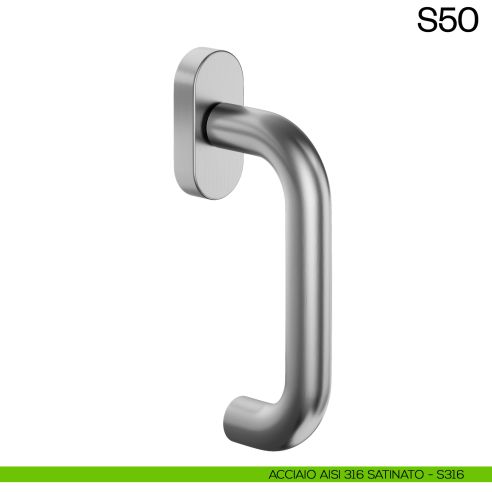Maniglia per finestra martellina DK in acciaio S55 dnd Handles