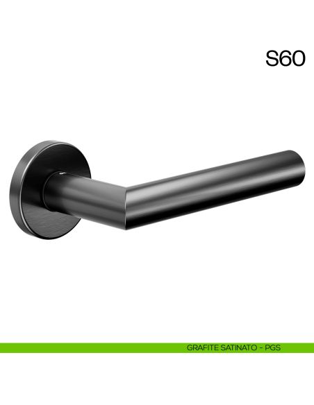 Maniglia per porta in acciaio S60 dnd Handles grafite satinato