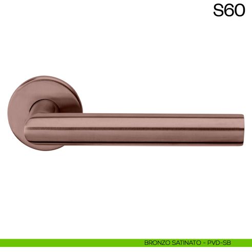 Maniglia per porta in acciaio S60 dnd Handles bronzo satinato