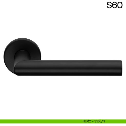 Maniglia per porta in acciaio S60 dnd Handles nero