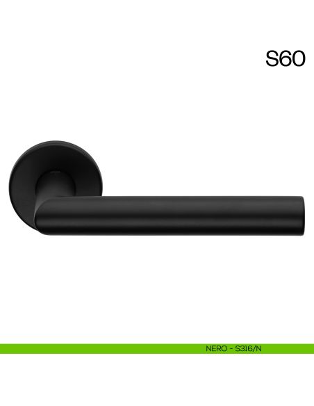 Maniglia per porta in acciaio S60 dnd Handles nero