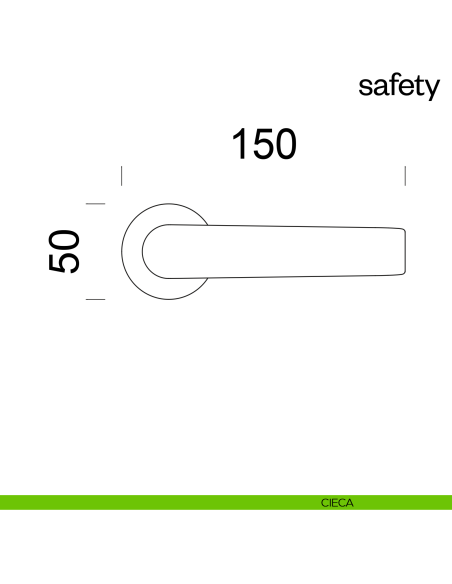Maniglia per porta Safety dnd Handles con rosetta fine cieca