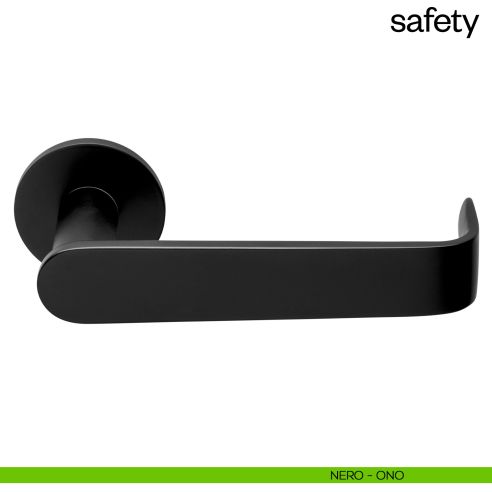 Maniglia per porta Safety dnd Handles con rosetta fine nero
