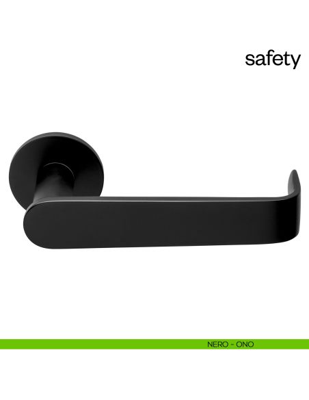Maniglia per porta Safety dnd Handles con rosetta fine nero