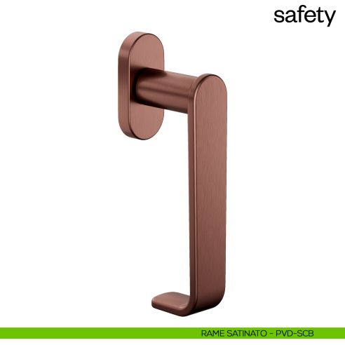 Maniglia per finestra martellina DK Safety dnd rame satinato