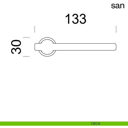 Maniglia per porta San dnd handles con rosetta minimale Unico cieca