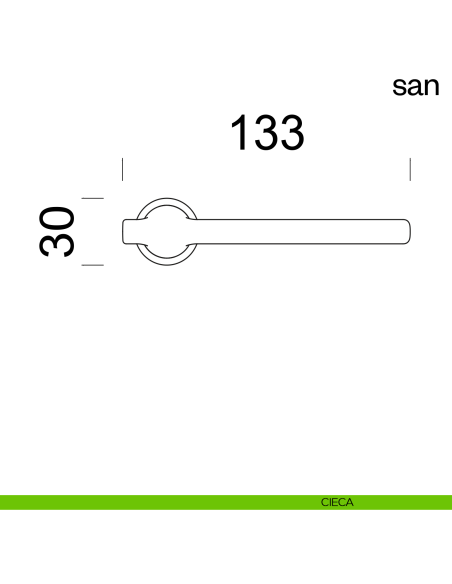 Maniglia per porta San dnd handles con rosetta minimale Unico cieca