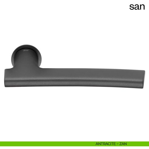 Maniglia per porta San dnd handles con rosetta minimale Unico antracite