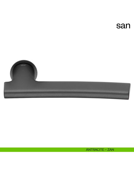 Maniglia per porta San dnd handles con rosetta minimale Unico antracite