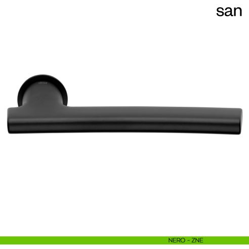 Maniglia per porta San dnd handles con rosetta minimale Unico nero