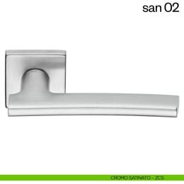 Maniglia per porta San 02 dnd handles con rosetta quadrata 2