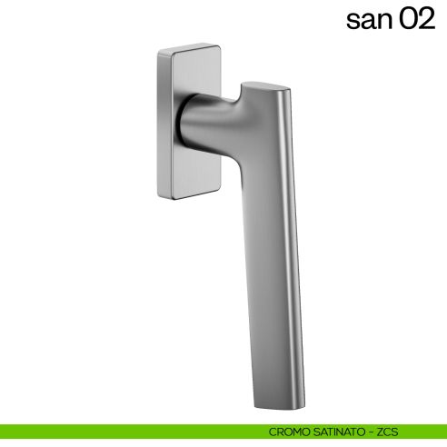 Maniglia per finestra martellina DK San 02 dnd cromo satinato