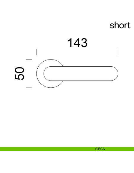 Maniglia per porta Short dnd Handles cieca