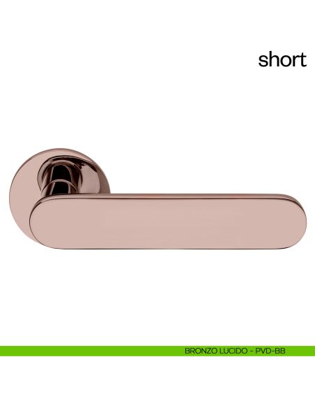 Maniglia per porta Short dnd Handles bronzo lucido