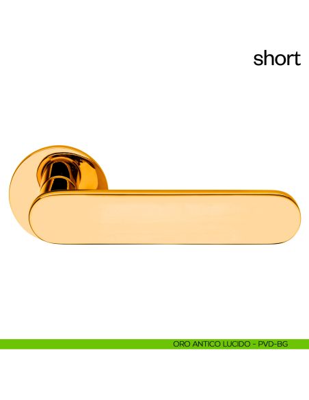 Maniglia per porta Short dnd Handles oro antico lucido