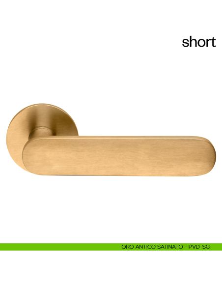 Maniglia per porta Short dnd Handles oro antico satinato