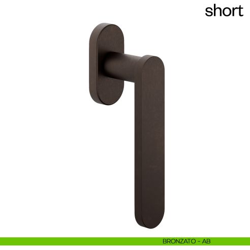 Maniglia per finestra martellina DK Short dnd bronzato
