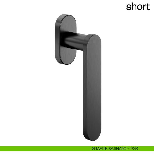 Maniglia per finestra martellina DK Short dnd grafite satinato