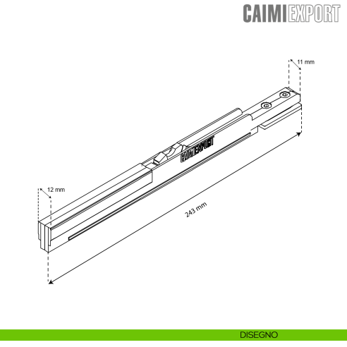 Fermo superiore ammortizzato Master Universal Caimi Export PUK92 - disegno