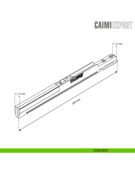 Fermo superiore ammortizzato Master Universal Caimi Export PUK92 - disegno