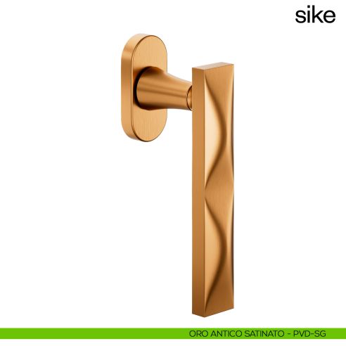 Maniglia per finestra martellina DK Sike dnd oro antico satinato
