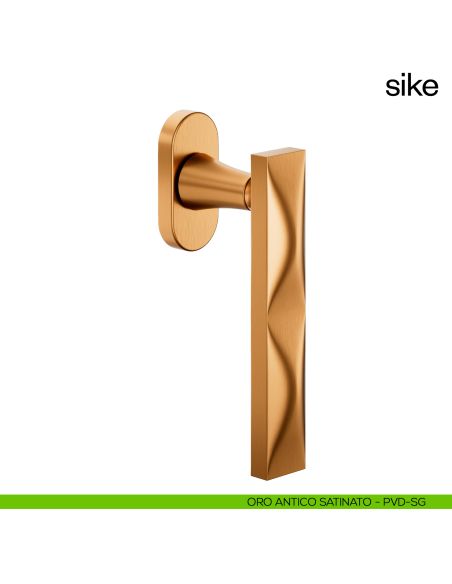 Maniglia per finestra martellina DK Sike dnd oro antico satinato