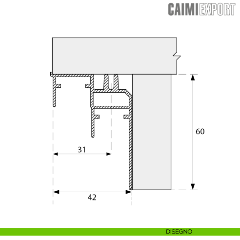 Binario inferiore Master Universal Caimi Export ML20 - disegno
