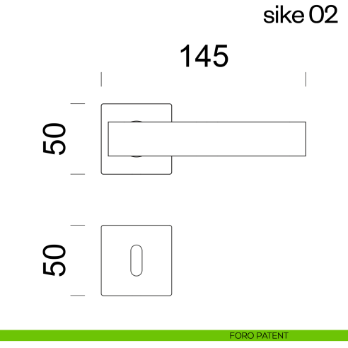 Maniglia per porta Sike 02 dnd foro patent