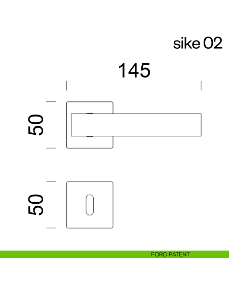 Maniglia per porta Sike 02 dnd foro patent