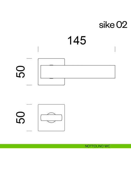 Maniglia per porta Sike 02 dnd nottolino wc