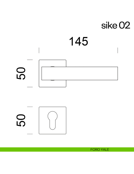 Maniglia per porta Sike 02 dnd foro yale