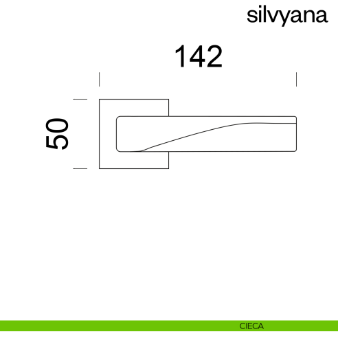 Maniglia per porta Silvyana Dnd Handles con rosetta quadrata fine cieca