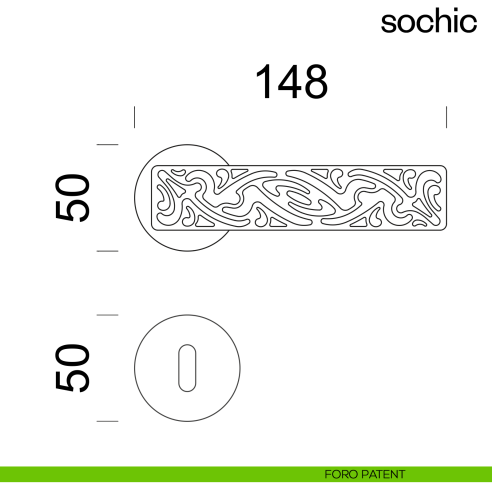 Maniglia per porta Sochic dnd Handles foro patent