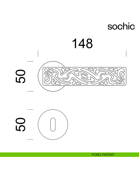 Maniglia per porta Sochic dnd Handles foro patent