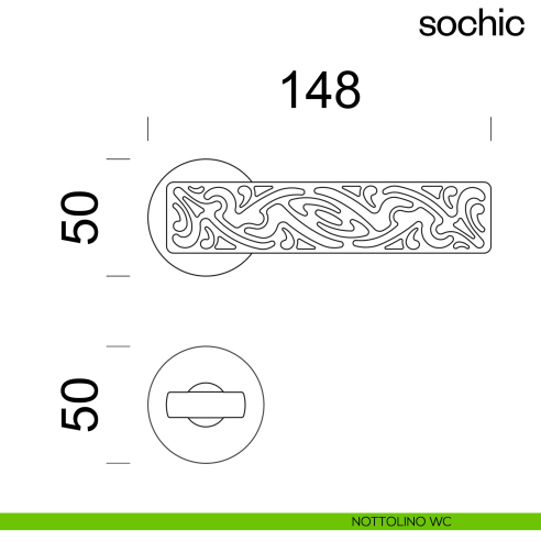Maniglia per porta Sochic dnd Handles nottolino wc