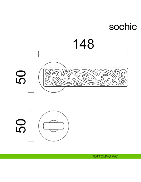 Maniglia per porta Sochic dnd Handles nottolino wc