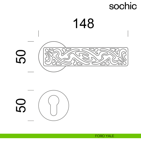 Maniglia per porta Sochic dnd Handles foro yale