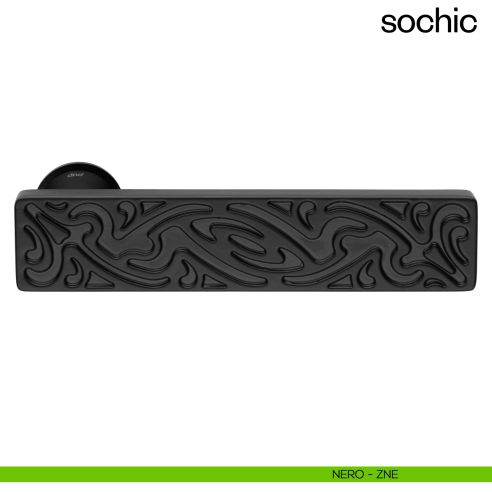 Maniglia per porta Sochic dnd Handles con rosetta minimale Unico nero
