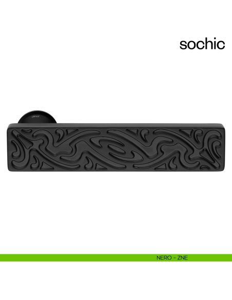 Maniglia per porta Sochic dnd Handles con rosetta minimale Unico nero
