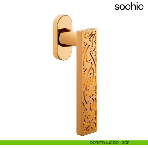 Maniglia per finestra martellina DK Sochic dnd Handles dorato lucido
