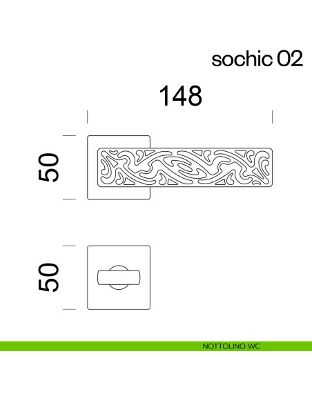 Maniglia per porta Sochic 02 dnd Handles nottolino wc